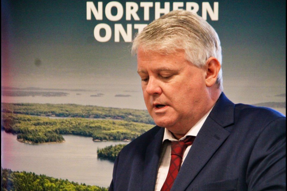 Sault MP Terry Sheehan announces $110,000 in federal funding for the northern Ontario tourism industry, Feb. 22, 2024.