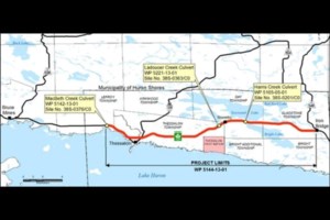 Speed limit lowered on Highway 17 in Huron Shores due to construction