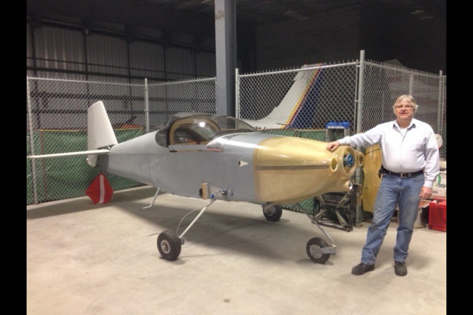 Terry Mortimore is looking forward to getting his airplane completed and in the air.  Photo supplied.