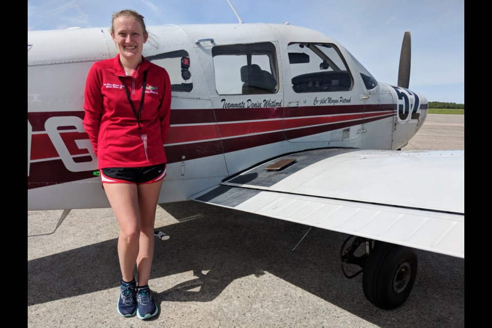 Cathy Troyer, of West Lafayette, Indiana, one of approximately 100 American pilots competing in the 43rd annual Air Race Classic (ARC), during a refuelling stop at the Sault Ste. Marie Airport, June 20, 2019. Darren Taylor/SooToday    