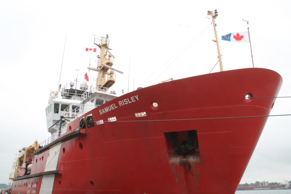 The multi-purpose Canadian Coast Guard Ship (CCGS) Samuel Risley, currently patrolling the upper Great Lakes, made a stop in Sault Ste. Marie, July 26, 2017.  Special thanks to Captain Signe Gotfredsen and Second Officer Matt Harnett.  Darren Taylor/SooToday