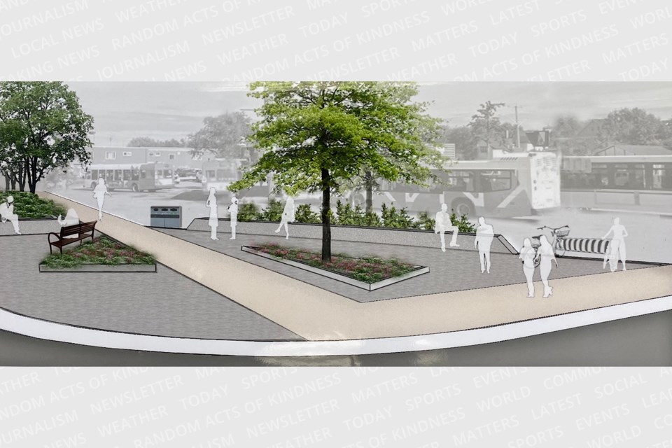 Design proposal for parkette at new downtown transit terminal 