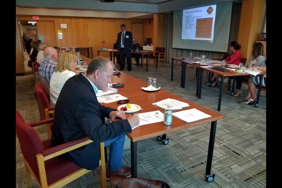 Representatives from townships, cities and businesses from Sault Ste. Marie, the north shore and The City of Greater Sudbury attended a Huron Central Railway task force meeting in Sault Ste. Marie Wednesday. James Hopkin/SooToday