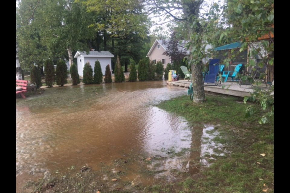 Flood damage in Goulais River, Sept. 5, 2018. Photo supplied by Josie Facca