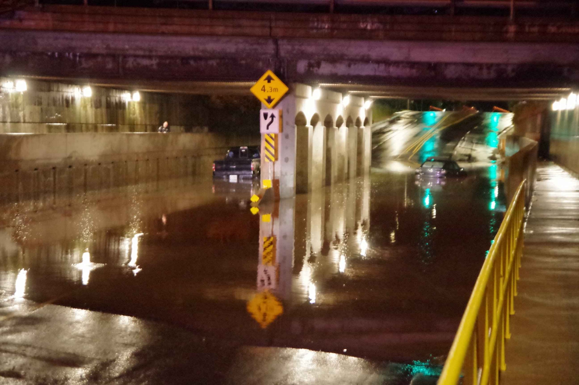 flooded underpass in millbrae
