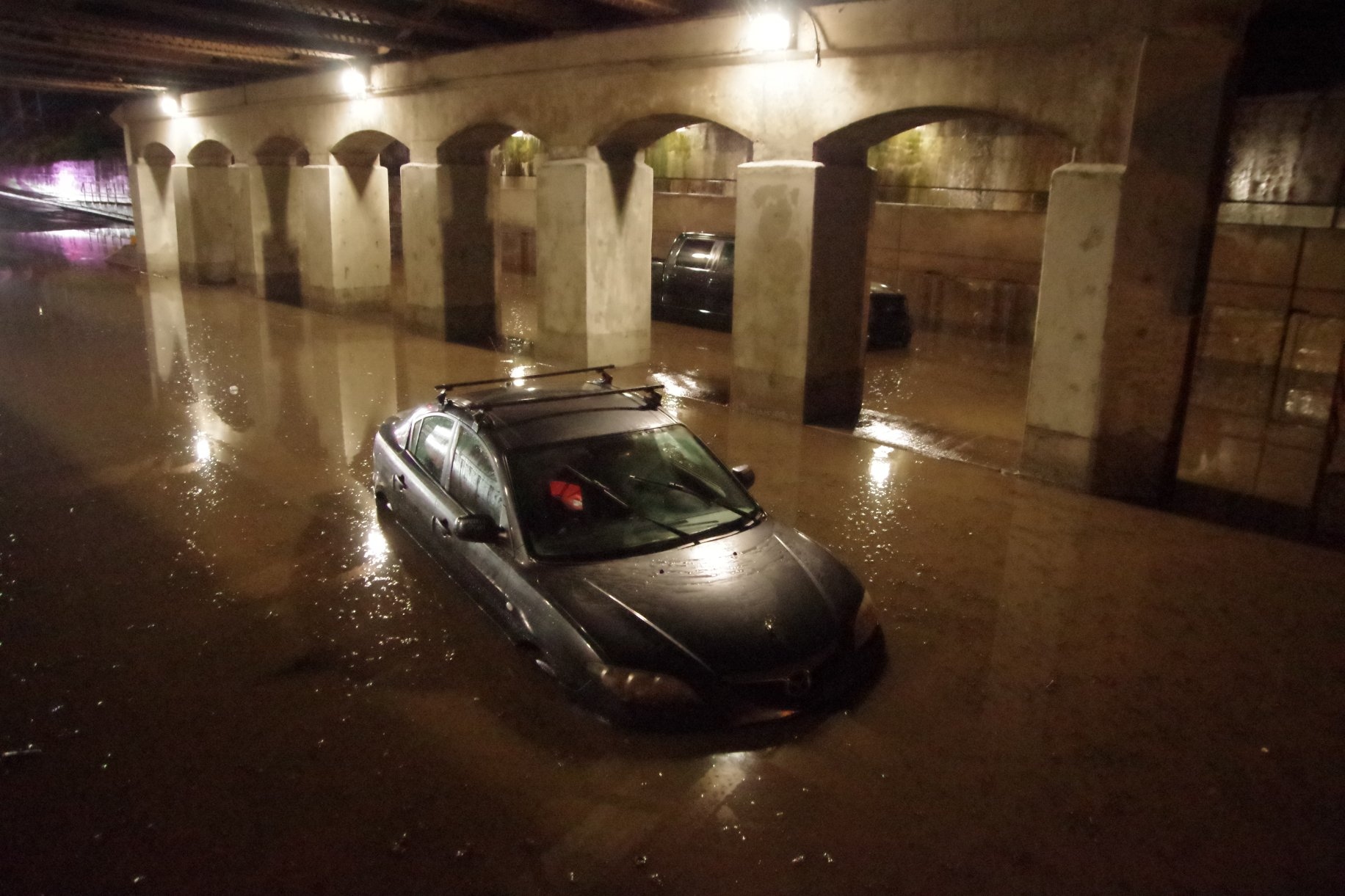 flooded underpass