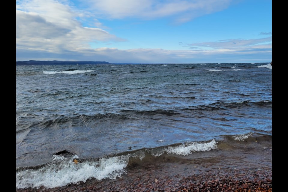 The gales of November come stealin' at Gros Cap on Lake Superior
