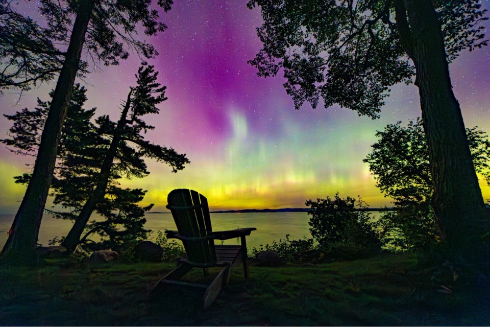 This stunning photo of the Northern Lights was taken on Marlette Drive, looking north over Batchawana Bay at around 11:30 p.m. on Sept. 18, 2023