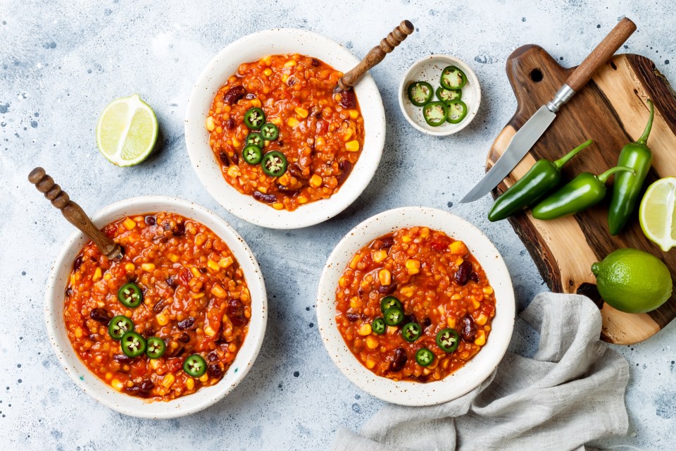 Prep 3 veg chili