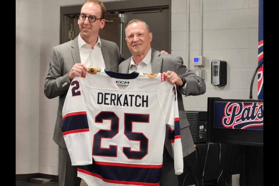 Dale Derkatch is introduced as the 21st General Manager in Regina Pats history.