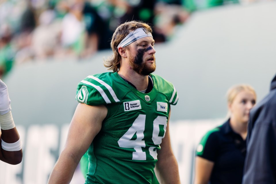 Saskatchewan Roughrider DL Lake Korte-Moore
