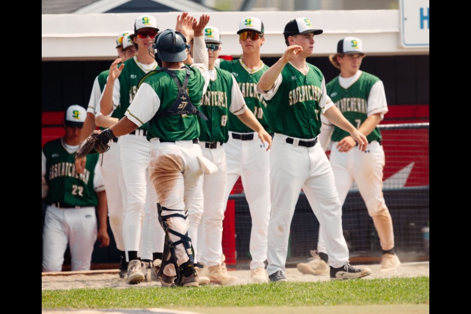 Team Sask defeated Quebec 8-7 in an extra inning to advance to the semifinal in men’s baseball. 
