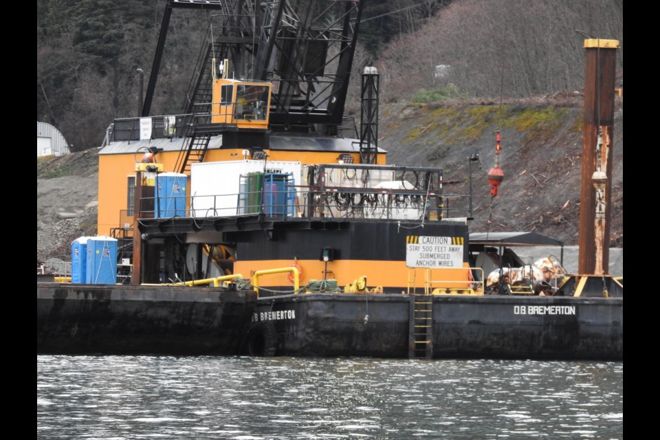 Earlier this week, Squamish's John Buchanan took his boat over to check out the progress on the Woodfibre LNG (WLNG) site.           