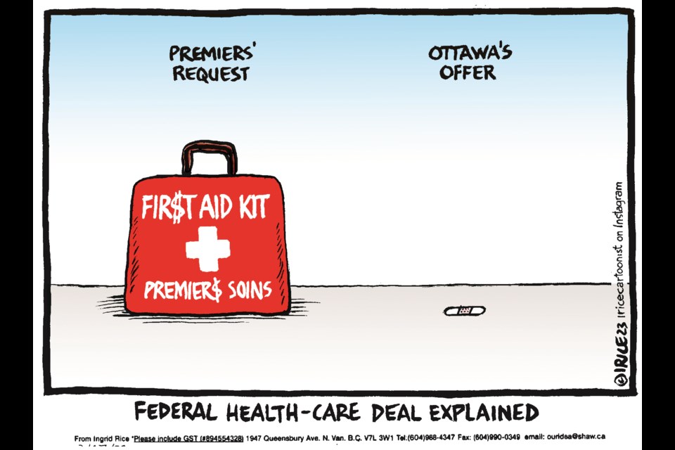 See this Ingride Rice cartoon about the federal health deal: Photo Gallery  - Squamish Chief