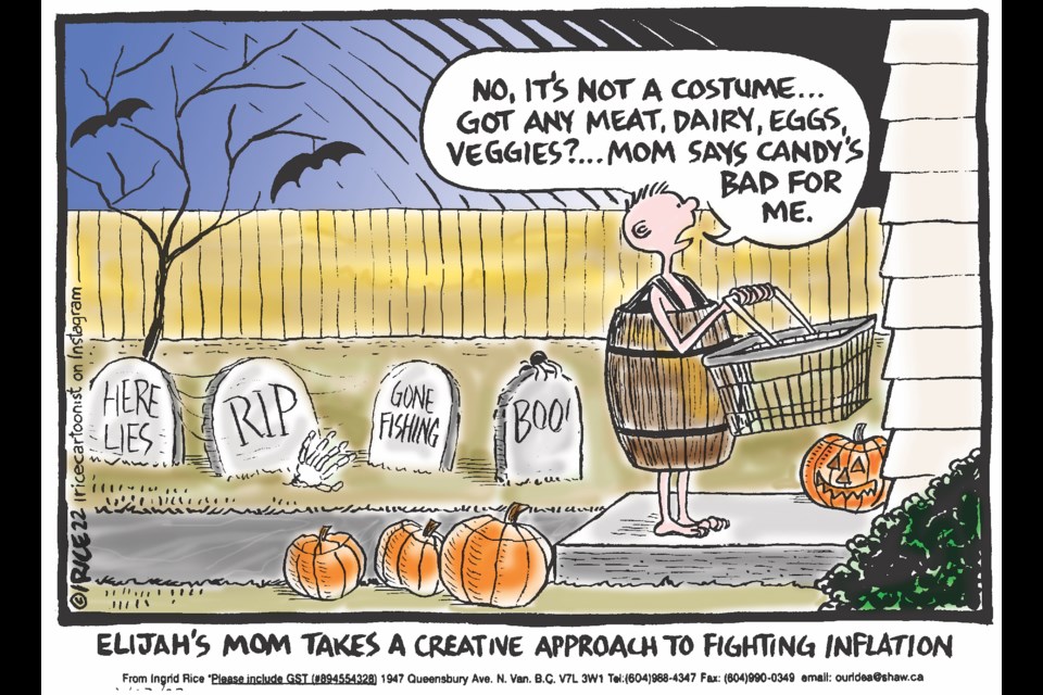 Our political cartoonist, Ingrid Rice, takes aims at the impact inflation has on local families. 