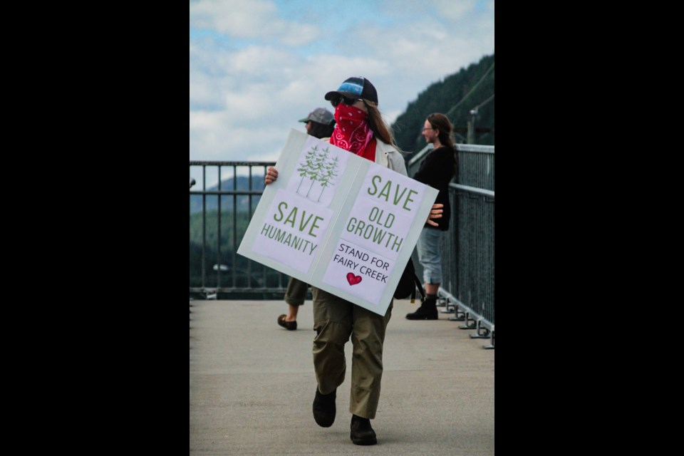 Rally against old-growth logging, held in Squamish May 28. 