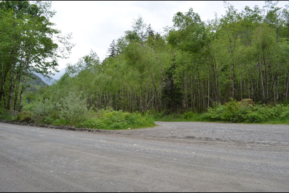 A stretch of the Mamquam River Forest Service Road. If the construction yard is built, it could have a significant impact on the area. 