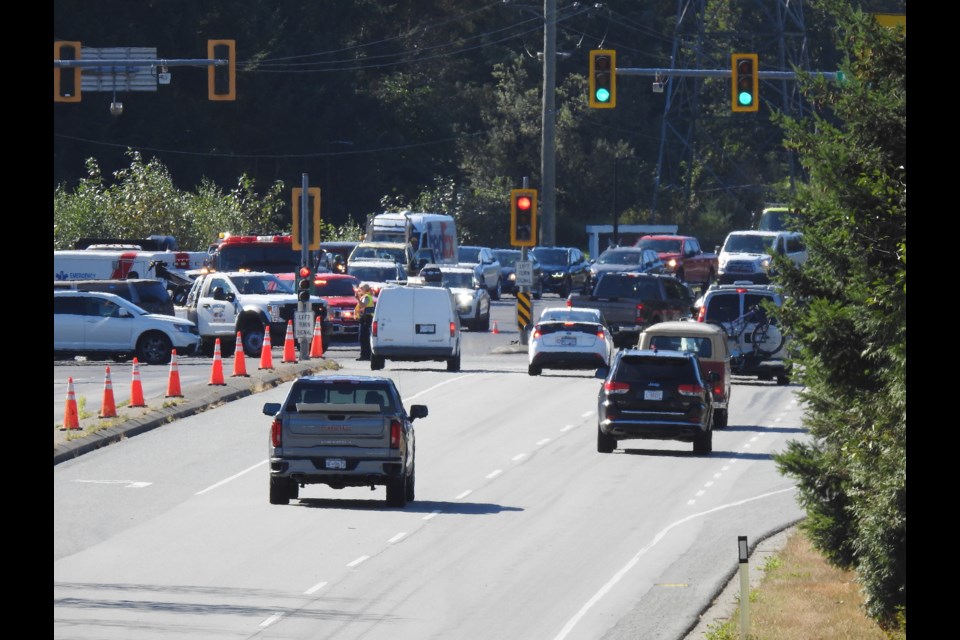 Three cars were involved in the crash, which occurred on the intersection of Highway 99 and Mamquam Road. The incident occurred on Sept. 7 at about 9:50 a.m.


