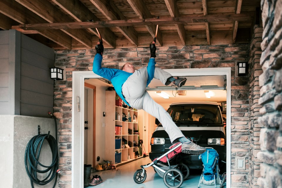 A man trains in his Sea to Sky Corridor garage. 
How are you feeling about being locked out of the gym? Let us know with a letter to the editor: editor@squamishchief.com