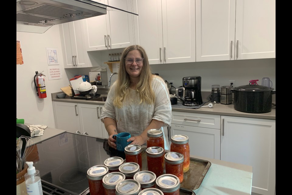 Ashley Oakes in the Howe Sound Women's Centre kitchen. 