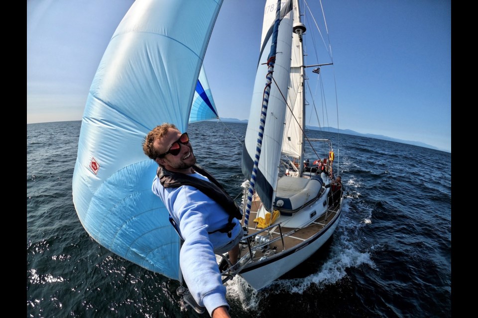 Ben Biswell of Squamish Sailing Ventures out with students. 