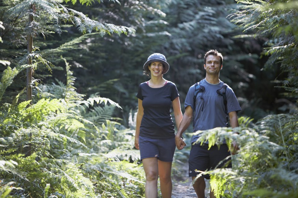 Couple on Petgill Lake Trail. It is important to continue knowing your partner throughout life's transitions, says Squamish psychologist. (And not live parallel lives.)