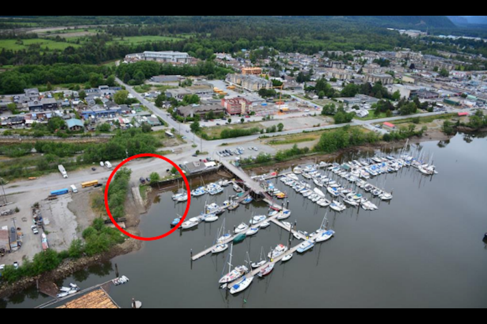 Location of current Squamish boat launch. 