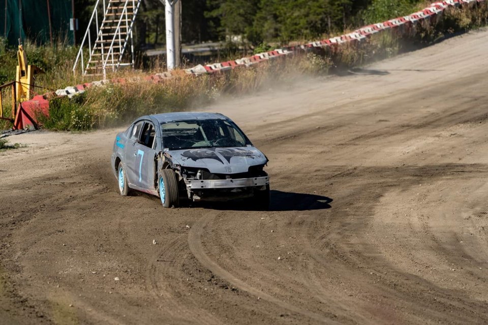 Brian White's stockcar at the Pemberton Speedway. 