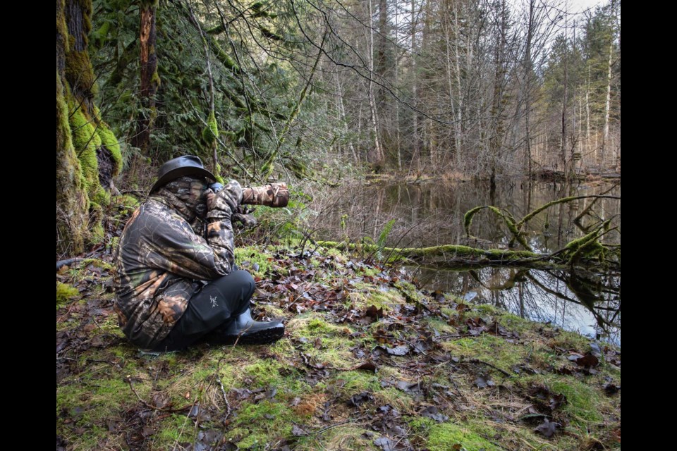 Brian Aikens — waiting for the shot. 