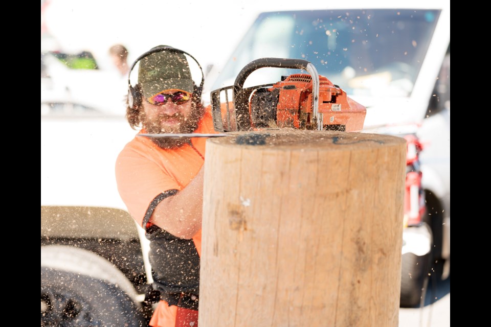 The Squamish Days Loggers Sports Festival World Championship Chair Carve in downtown Squamish on Friday, July 29. 