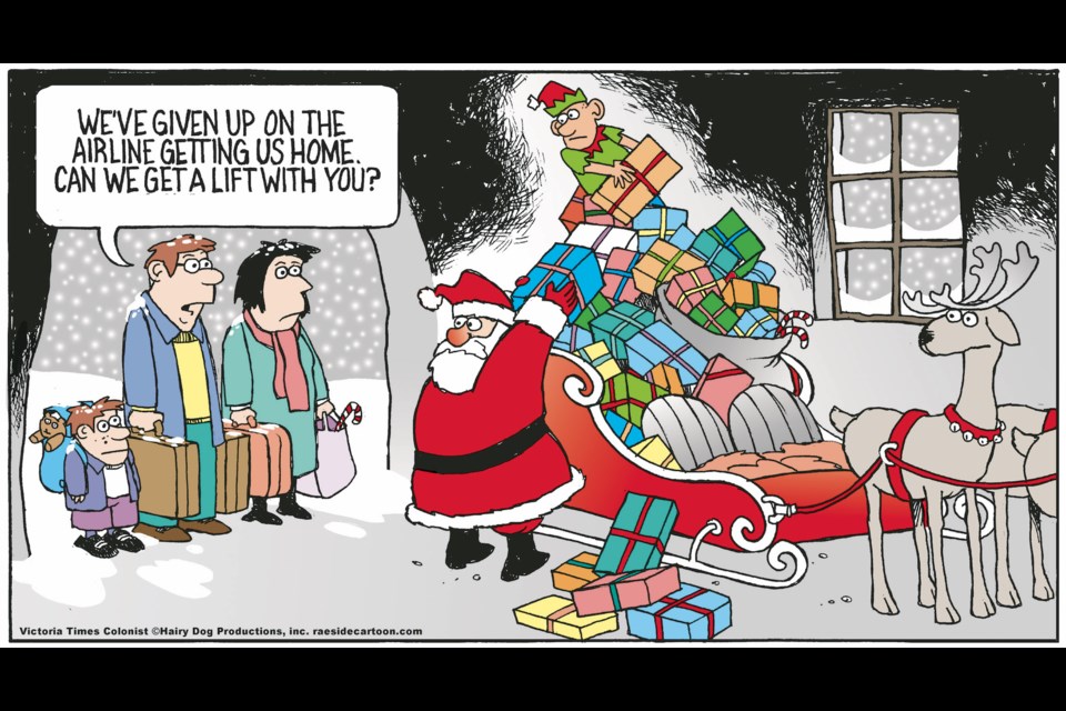 Cartoonist Adrian Raeside takes aim at the chaotic travel situation over the holidays.