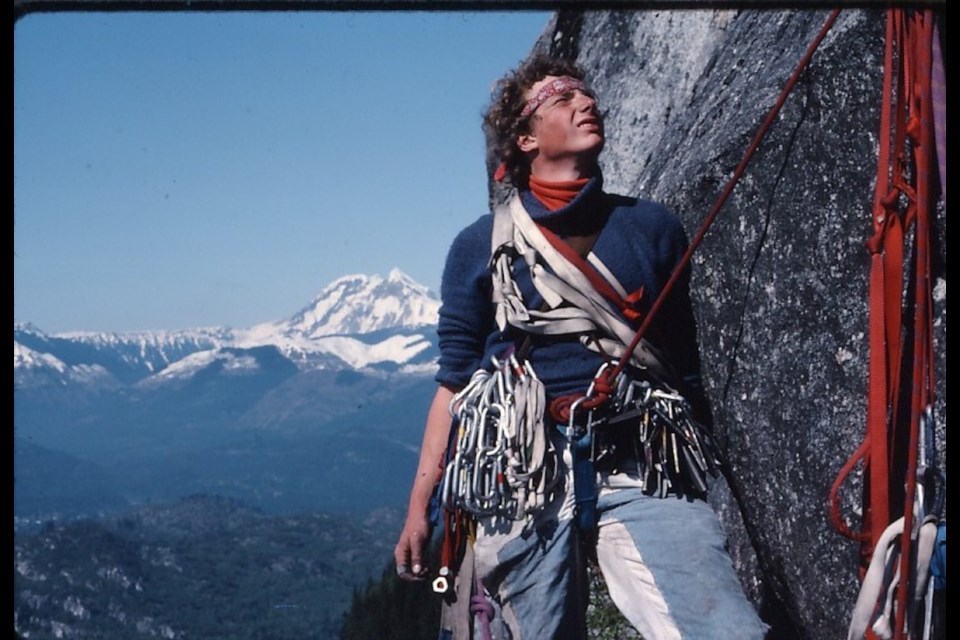 Anders Ourom on University Wall on the Stawamus Chief in 1976.