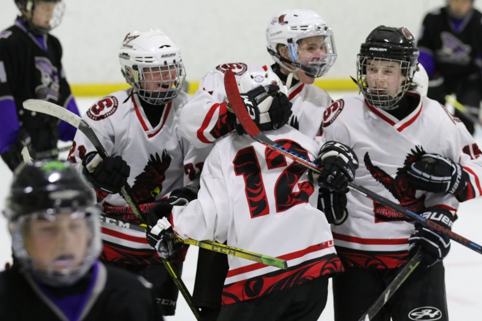 Squamish Minor Hockey action. 