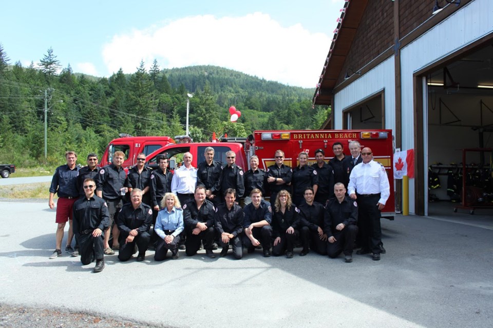 Outgoing Britannia Beach Fire Chief David Rittberg with his crew.