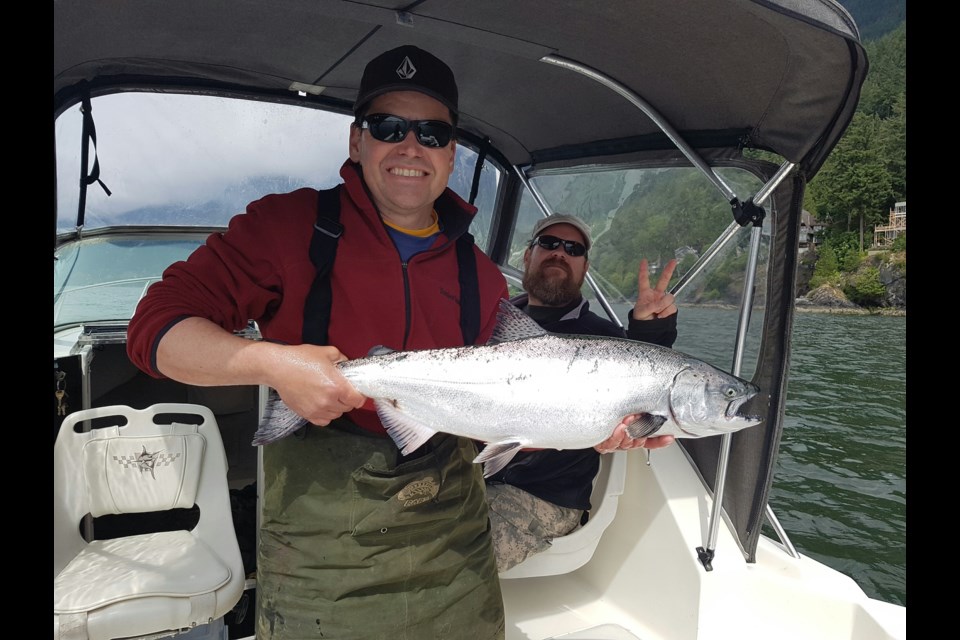 Dave Brown fishing in May. He and Jason Assonitis, of Bon Chovy Fishing Charters, are calling for some opening of the chinook fishery. 