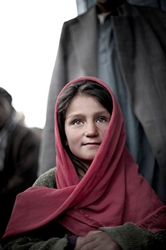 Afghan girl. 
