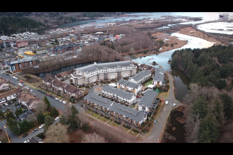 The diversion into the estuary can be seen in the right-hand corner of this shot. 