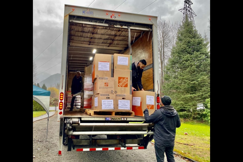 The Squamish donations heading to Abbotsford. 