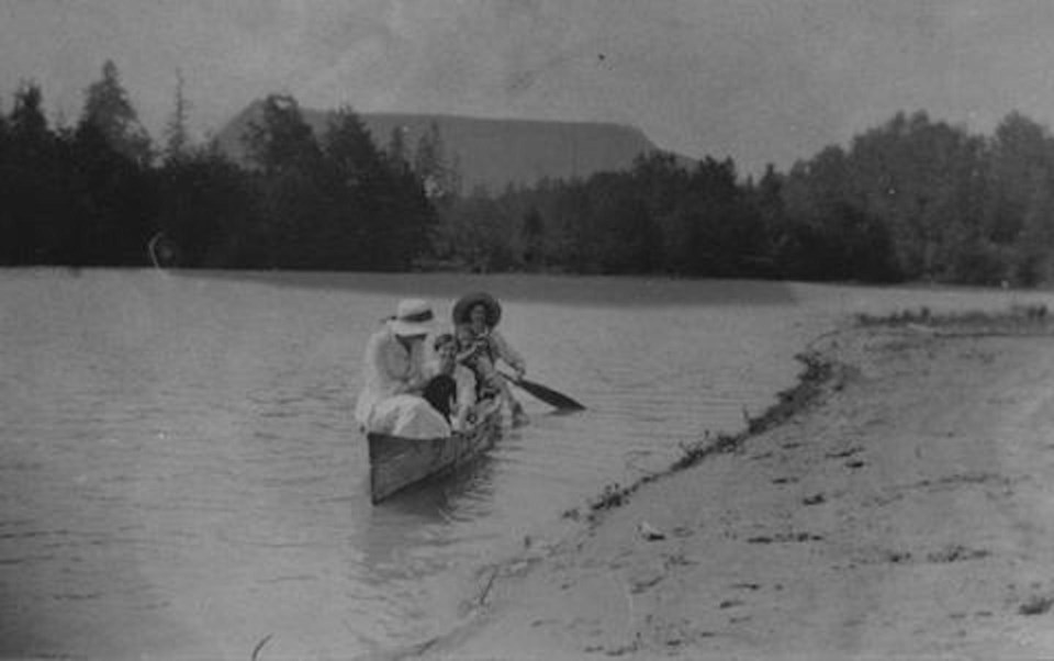 Dorothy Farquharson Photograph Collection Canoeing in Judd Slough, 1919 
