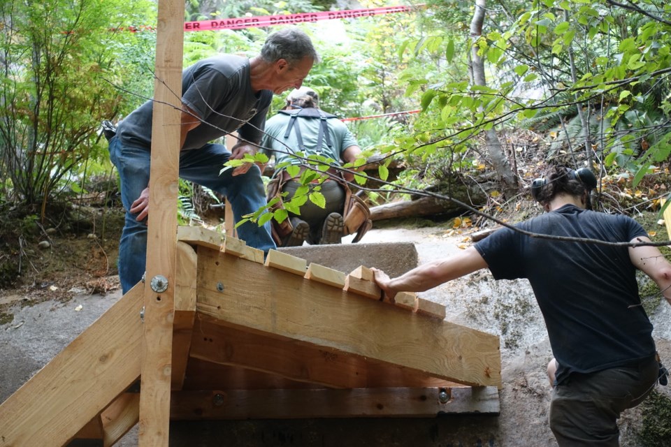 Volunteers worked on a trail project at the Malamute as part of the Arcteryx Academy last weekend.