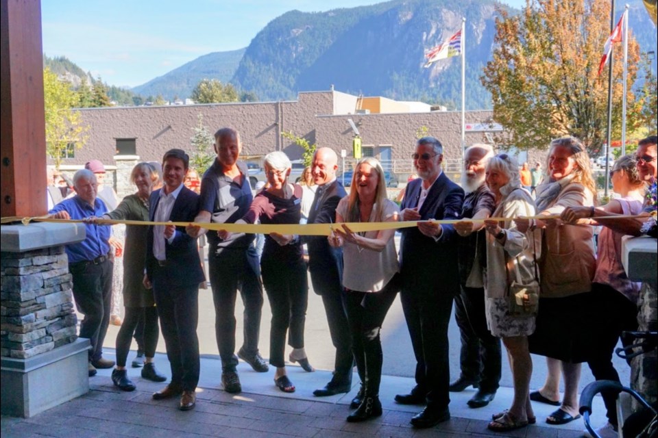 The cutting of the ribbon at the official opening of Westwinds, in downtown Squamish on Oct. 5.
The complex includes 232 affordable rental homes for low-income seniors at t 38275 Third Ave.                            