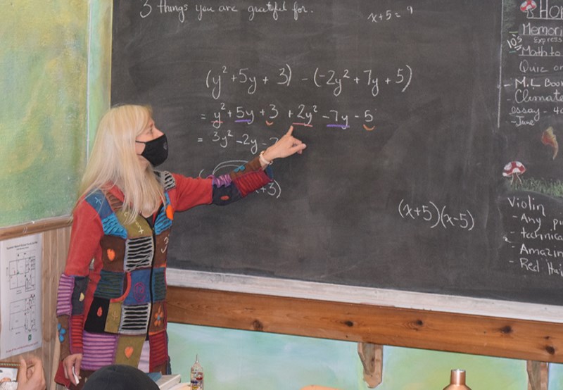Christine Martin in her class on Friday at 鶹Waldorf School. 