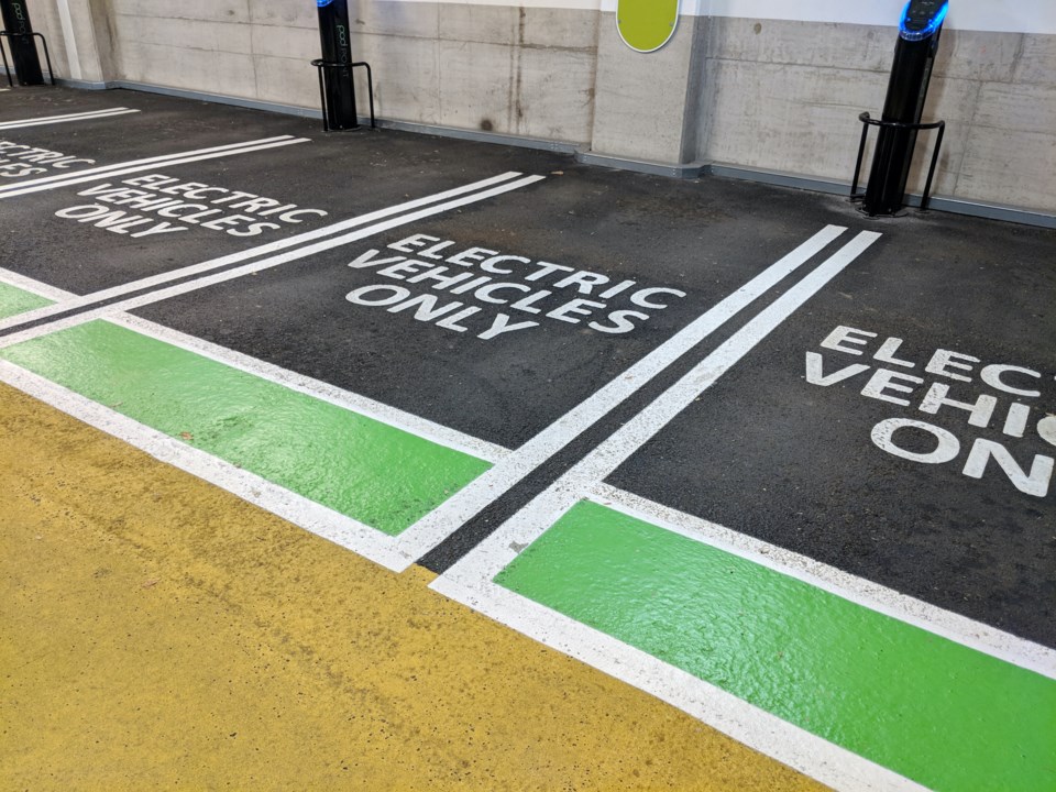 Electric vehicle charging spaces.138