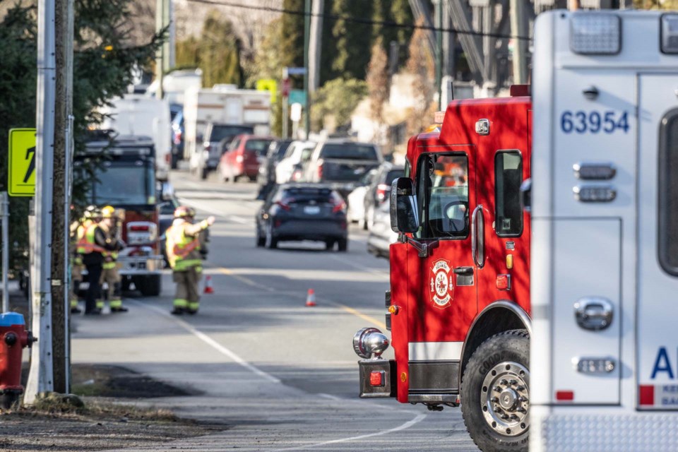 Fire Rescue crews on the scene on Government Road. 