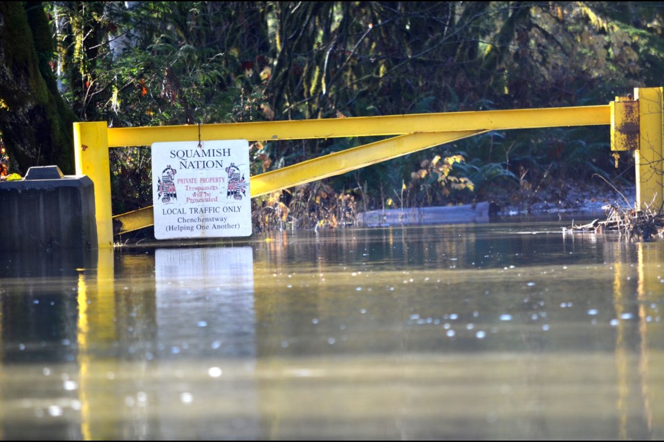 Fergie's Landing, a now-flooded path to a fishing area in Cheakamus IR 11.