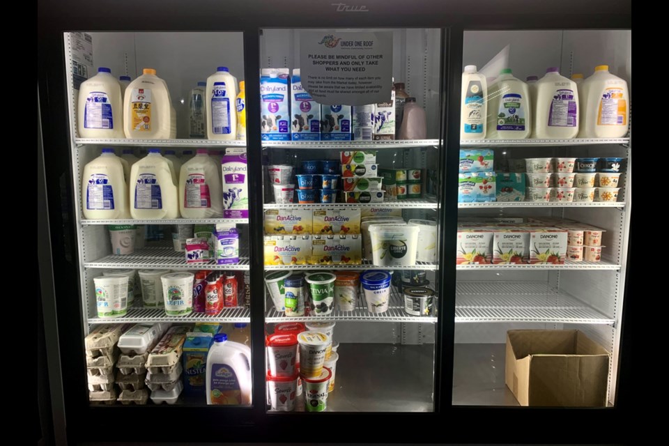 The Market dairy fridge. 