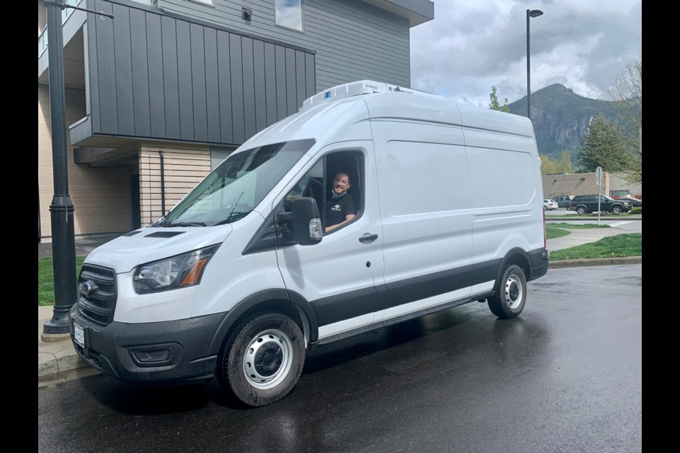 Food Recovery Driver Pascal Marcotte in the new Squamish van.