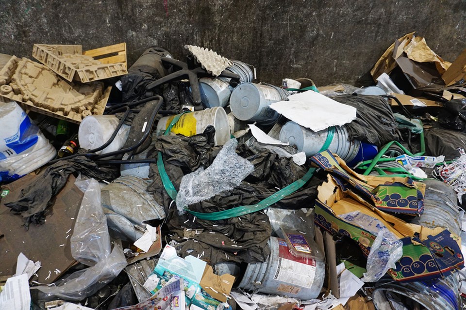 Garbage at the recycling depot. 