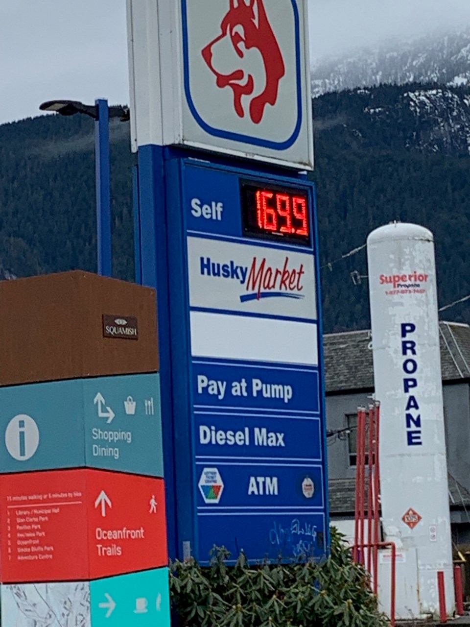 Gas this week in Squamish