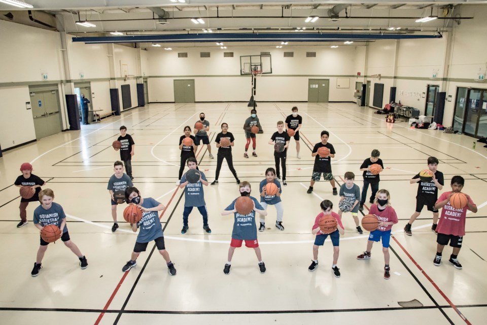 Players at the Hoop Reel Squamish Basketball Academy. 